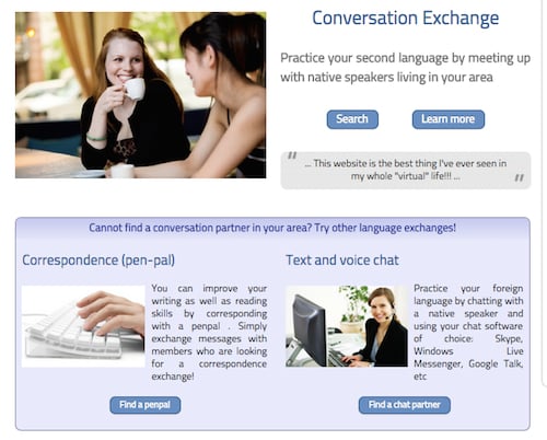 language exchange chat