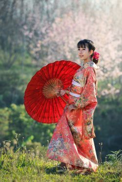 Young Japanese woman being addressed with the Japanese honorific -chan