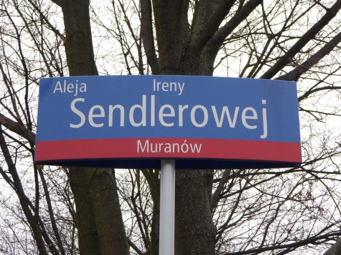 Photo of a street sign in Polish