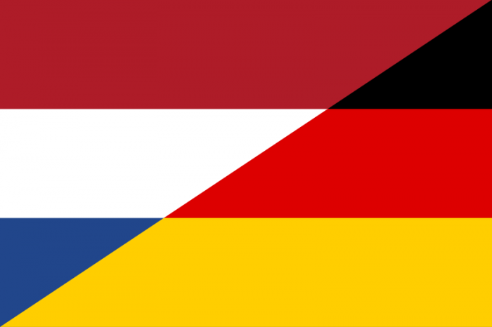 Image of Dutch vs German flags