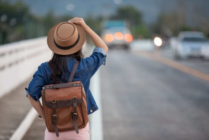 Traveler using Tamil words to find her hostel