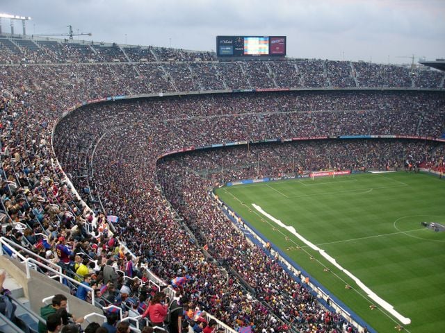 A soccer stadium